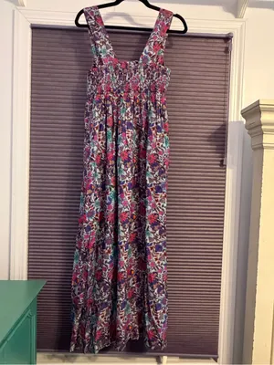 NWT Natural life Tricia maxi dress in dark purple daisies thumbnail 8