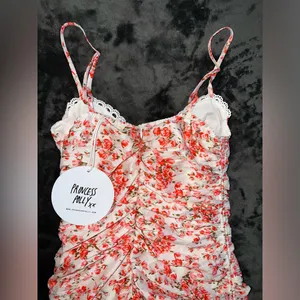 Princess Polly Cael Pink Floral Mini Dress Size 0 New with tag thumbnail 9