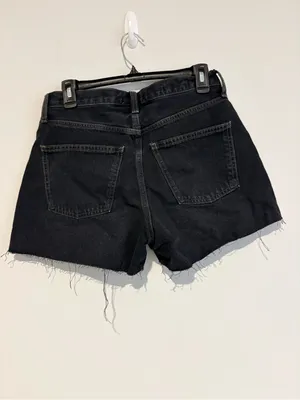 Universal Thread button fly Mid-Rise 90's Baggy Jean Shorts Dark Wash Black 2 thumbnail 3