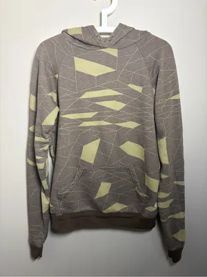 Oiselle Jagged Hoodie Pullover Geometric Print Brown/Olive thumbnail 7