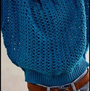 NWT Free People We The Free Sophia Beach Knit Crew Neck Bat Sleeve Sweater Sz M thumbnail 3