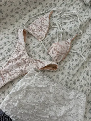 3 Piece Bikini Set Pink thumbnail 1