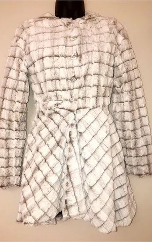 White Faux Fur Coat thumbnail 4