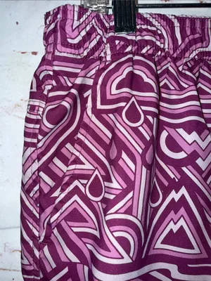 Columbia Womens XL Geometric purple board shorts pull on lightweight pockets thumbnail 2