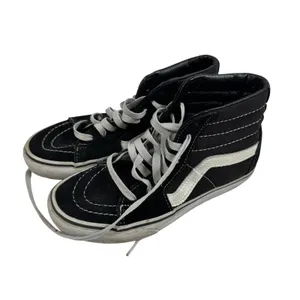Vans Sk8-Hi High Top Sneakers Black White Suede Canvas Women 5.5 Men 4.0 thumbnail 3