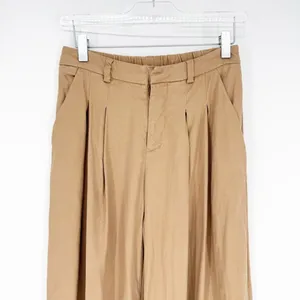 Anthropologie Maeve Pleat Front Trousers Women's Size XS Tan‎ Quiet Luxury thumbnail 5