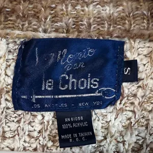 Monto Par Le Chois Cardigan in Cream and Brown thumbnail 4