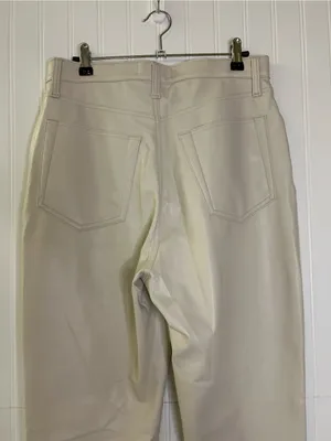 Abercrombie & Fitch The Slim Straight Ultra High Rise Pants Faux Leather Size 30 thumbnail 7