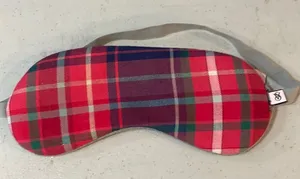 Victorias Secret Red plaid patterned sleep mask thumbnail 1