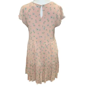 Altar'd State Pink Daisy‎ Floral Kloey Babydoll Dress Large Flutter Sleeve thumbnail 3