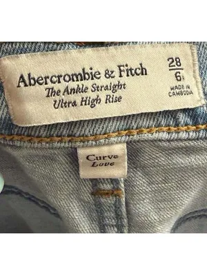 Abercrombie & Fitch The Ankle Straight Ultra High Rise Curve Love 28 6R thumbnail 6