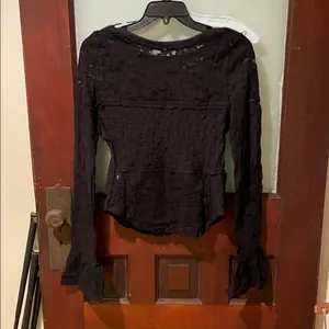 Free People Black Lace Women's Top thumbnail 5