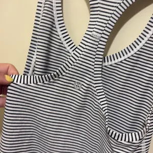 Lululemon Women's Cool Racerback II Hyper Striped White Black Size 6 thumbnail 5