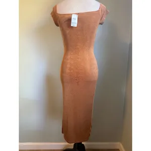 Windsor Shimmer Cut-Out Tie Front Midi Dress NWT Large Y2k boho resort beach dai thumbnail 4