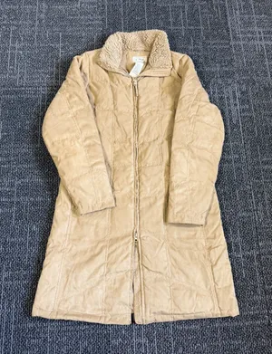 Vintage L.L. Bean Women's Medium Goose Down Puffer Coat Tan Parka thumbnail 1