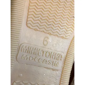 Minnetonka‎ Brown Suede Shearling Lined Moccasins Leather Laces Women's 6 thumbnail 3