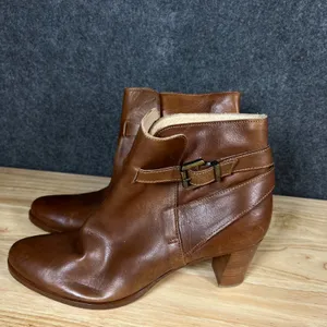 Rive Gauche Firenze Brown Leather Buckle Ankle Boots Made in Italy Size 39 thumbnail 3
