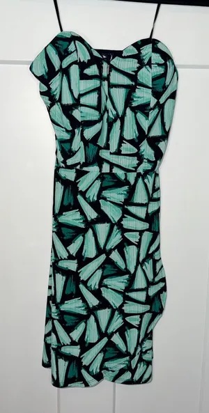 Candies Green Pattern Strapless Dress thumbnail 1