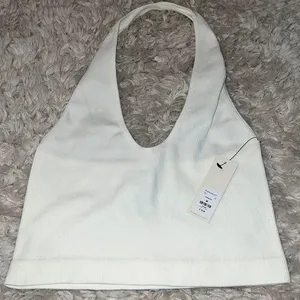 NWT ribbed halter top White Size M thumbnail 1