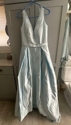 Blue Sayin Floor Length Formal Gown thumbnail 2