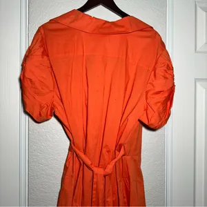 Ashley Stewart • Wrap Midi Dress • Orange • Size 18 • 97% Cotton • Plus size thumbnail 7