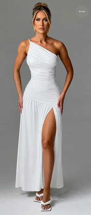 Babyboo CLAUDIA MAXI DRESS - WHITE thumbnail 1