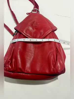 Canyon Outback Red Leather Shoulder Bag Convertible Backpack Louisville Cardinal thumbnail 14