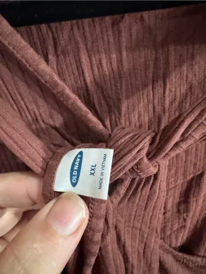 Old Navy Ribbed Flowy Tank Top - Dark Brown Size XXL thumbnail 3