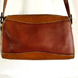 Vintage Dooney & Bourke Crossbody Satchel Bag Adjustable Zip Closure Brown thumbnail 3