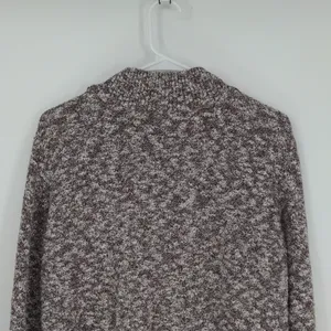 L.L. Bean Signature Cotton Linen Ragg Sweater Size Large Mock‎ Neck Marled thumbnail 10