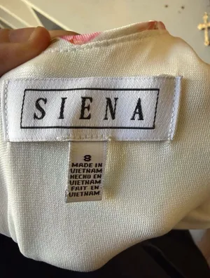 Siena Floral Print Square Neck Sleeveless Tie Waist Mini Dress Size 8 thumbnail 5