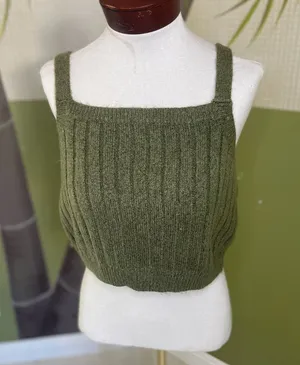 NWT Wild Fable sage green cropped sweater Size L thumbnail 1