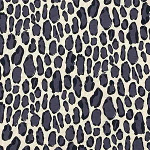 Boden Womens 4 Gray White Animal Print Tee 3/4 Sleeve Cotton Lyocell Shirt W0094 thumbnail 2