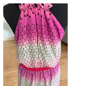 I Heart Ronson Pink Ombre Geometric Halter Mini Dress Womens‎ Medium Indie thumbnail 3