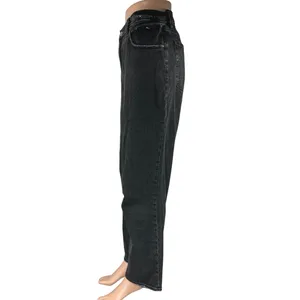 Abercrombie & Fitch Black Ultra High Rise Straight Leg Ankle Denim Jeans Pants 8 thumbnail 2