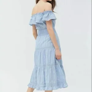 ✨Urban Outfitters Dress Forum Off-Shoulder MIDI Sz Large Dress✨ thumbnail 2