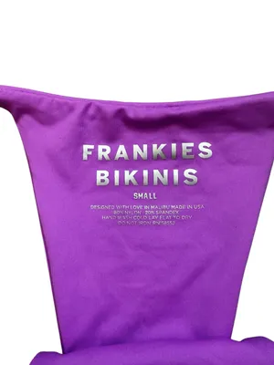 NWT Frankies Bikinis Sara Thong Bikini Bottom Passion Fruit Purple thumbnail 4