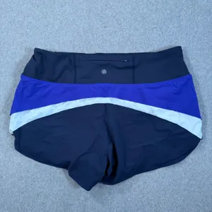 Athleta Running Free Color Block Athletic Shorts Women's Large Blue Purple 3" thumbnail 6
