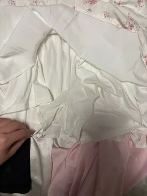 Hollister Dress Floral Mini White Pink thumbnail 3