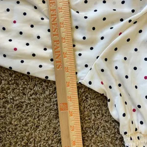 Summersalt Womens Polka Dot Puff Sleeve Top XL V-Neck Smocked‎ Hem Cream NWOT thumbnail 8