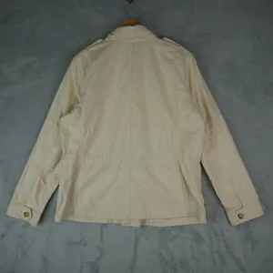 Lauren Ralph Lauren Jacket Womens XL Beige Herringbone Military Utility‎ Cotton thumbnail 2