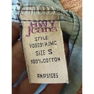 Highway Jeans Light Wash Denim Western Shirt Size S 100% Cotton thumbnail 6