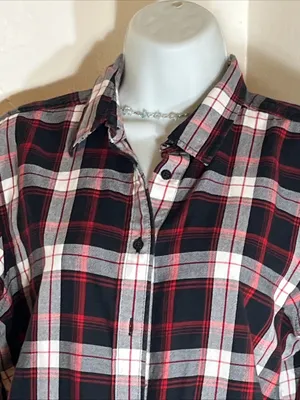 Ralph Lauren Red, Black & White Plaid Button-Down Shirt thumbnail 5