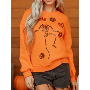 Dancing Critters Sequin Halloween Crewneck Sweatshirt thumbnail 2