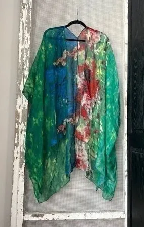 Soft Surroundings Silk Nile Topper Kimono One‎ Size thumbnail 1