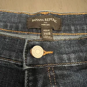 Banana Republic Dark Wash Wide-Leg Jeans thumbnail 3