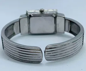 Collage ladies 20mm quartz analog cuff bracelet two tone watch size 6” runs thumbnail 4