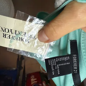 Nwt Forever 21 Aqua Beaded Y2K Cropped Camisole thumbnail 3