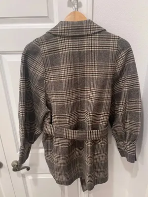 Maje Double-faced Plaid Checked Coat thumbnail 2