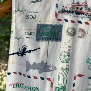 J.Crew Factory Women's White Postcard Print Sleeveless Midi Dress Size 8 thumbnail 9
